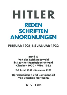 Hartmann |  Juli 1931 - Dezember 1931 | Buch |  Sack Fachmedien