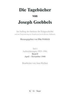 Richter |  April - November 1940 | Buch |  Sack Fachmedien