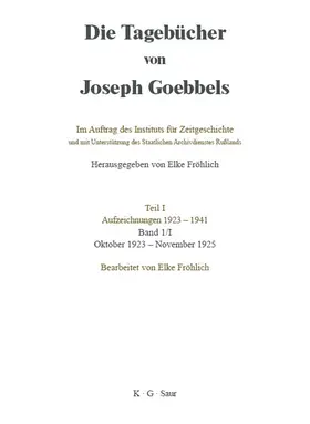 Fröhlich |  Oktober 1923 - November 1925 | Buch |  Sack Fachmedien