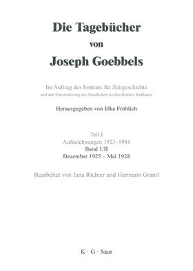 Fröhlich |  Dezember 1925 - Mai 1928 | Buch |  Sack Fachmedien