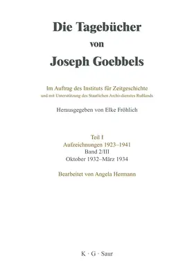 Hermann |  Oktober 1932 - März 1934 | Buch |  Sack Fachmedien