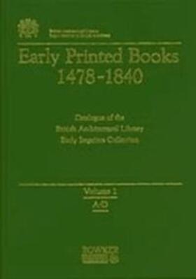  Early Printed Books 1478-1840 cplt. | Buch |  Sack Fachmedien