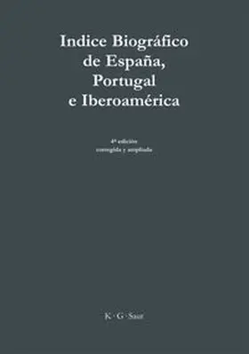 Mediavilla |  Indice Biográfico de España, Portugal e Iberoamérica | Buch |  Sack Fachmedien