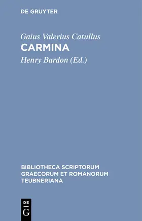 Catullus / Bardon |  Carmina | Buch |  Sack Fachmedien