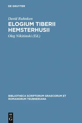 Ruhnken / Nikitinski |  Elogium Tiberii Hemsterhusii | Buch |  Sack Fachmedien