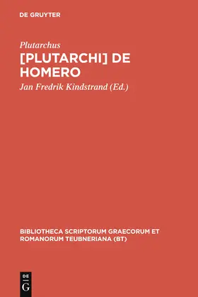 Plutarchus / Kindstrand |  De Homero | Buch |  Sack Fachmedien