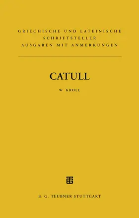 Kroll |  Catull | Buch |  Sack Fachmedien