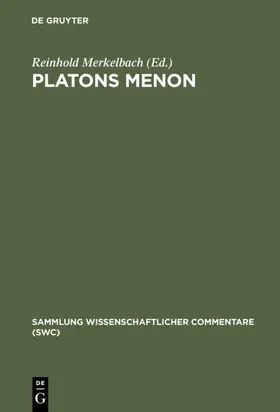 Merkelbach |  Platons Menon | Buch |  Sack Fachmedien