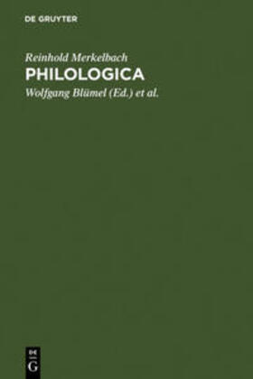 Merkelbach / Römer / Blümel |  Philologica | Buch |  Sack Fachmedien