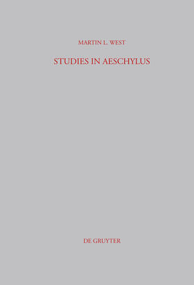 West |  Studies in Aeschylus | Buch |  Sack Fachmedien