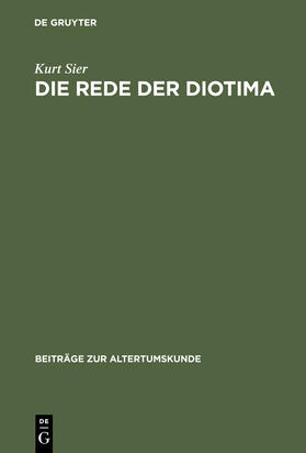 Sier |  Die Rede der Diotima | Buch |  Sack Fachmedien