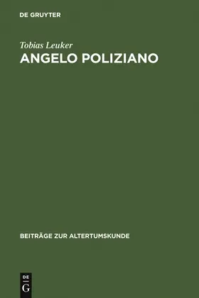 Leuker | Angelo Poliziano | Buch | 978-3-598-77647-2 | sack.de