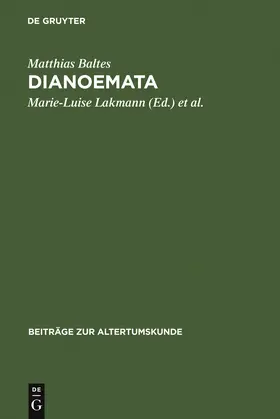 Baltes / Hüffmeier / Lakmann | Dianoemata | Buch | 978-3-598-77672-4 | sack.de