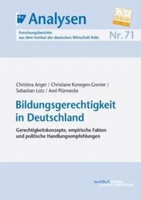 Anger / Konegen-Grenier / Lotz |  Bildungsgerechtigkeit in Deutschland | eBook | Sack Fachmedien