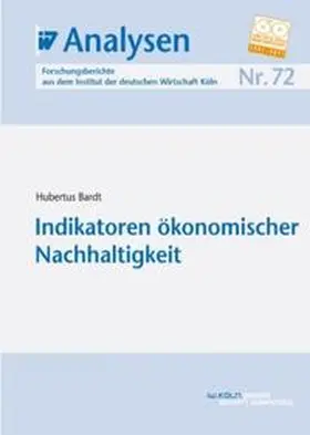 Bardt |  Indikatoren ökonomischer Nachhaltigkeit | eBook | Sack Fachmedien