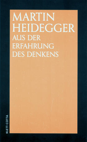 Heidegger |  Aus der Erfahrung des Denkens | Buch |  Sack Fachmedien