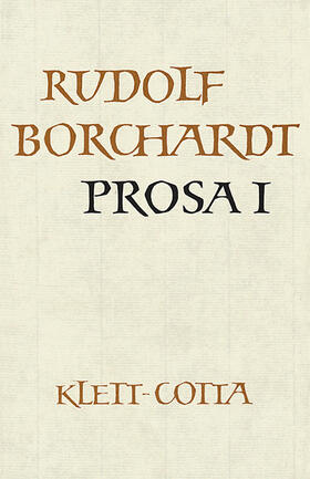 Borchardt / Schuster |  Prosa 1 | Buch |  Sack Fachmedien