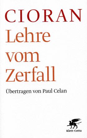 Cioran |  Lehre vom Zerfall | Buch |  Sack Fachmedien