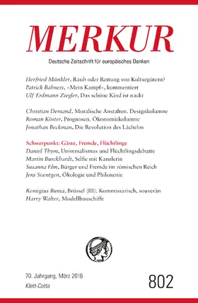 Demand |  MERKUR Deutsche Zeitschrift für europäisches Denken Nr. 802, Heft März 2016 | Buch |  Sack Fachmedien