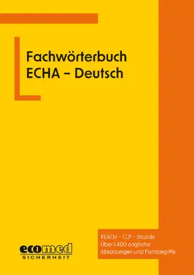  Fachwörterbuch ECHA - Deutsch | Buch |  Sack Fachmedien