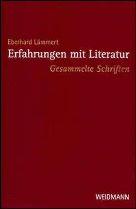 Lämmert / Maaz / Röcke |  Erfahrungen mit Literatur | Buch |  Sack Fachmedien