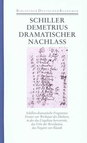 Schiller / Kraft / Springer |  Dramatischer Nachlaß | Buch |  Sack Fachmedien