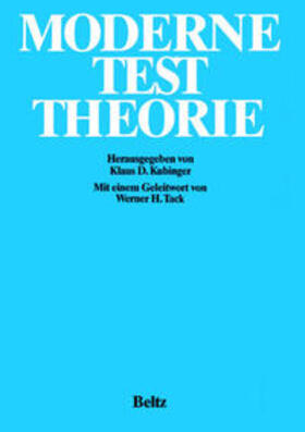 Kubinger |  Moderne Testtheorie | Buch |  Sack Fachmedien