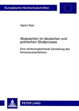 Saal |  Absprachen im deutschen und polnischen Strafprozess | Buch |  Sack Fachmedien