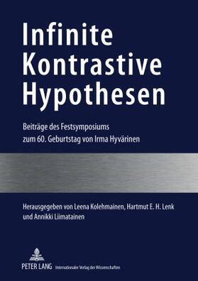 Kolehmainen / Lenk / Liimatainen |  Infinite Kontrastive Hypothesen | Buch |  Sack Fachmedien
