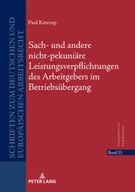 Kintrup |  Sach- und andere nicht-pekuniäre Leistungsverpflichtungen des Arbeitgebers im Betriebsübergang | Buch |  Sack Fachmedien