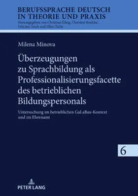 Minova |  Überzeugungen zu Sprachbildung als Professionalisierungsfacette des betrieblichen Bildungspersonals | Buch |  Sack Fachmedien