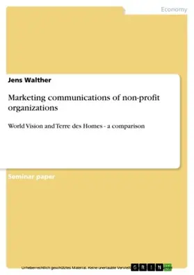 Walther |  Marketing communications of non-profit organizations | eBook | Sack Fachmedien