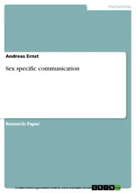 Ernst |  Sex specific communication | eBook | Sack Fachmedien