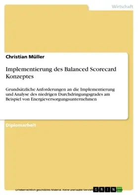 Müller |  Implementierung des Balanced Scorecard Konzeptes | eBook | Sack Fachmedien