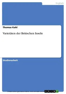 Kahl |  Varietäten der Britischen Inseln | eBook | Sack Fachmedien