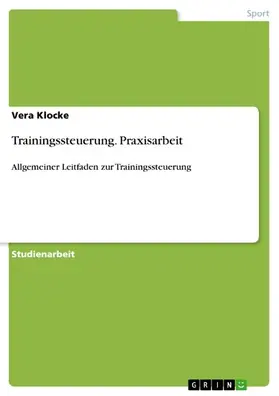 Klocke |  Trainingssteuerung. Praxisarbeit | eBook | Sack Fachmedien