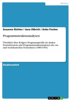 Richter / Fischer / Olbrich |  Programmstrukturanalysen | Buch |  Sack Fachmedien