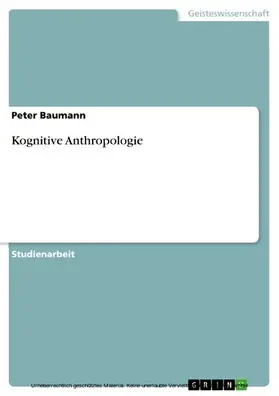 Baumann |  Kognitive Anthropologie | eBook | Sack Fachmedien