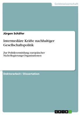 Schäfer |  Intermediäre Kräfte nachhaltiger Gesellschaftspolitik | eBook | Sack Fachmedien