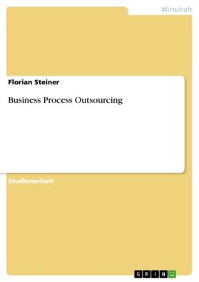 Steiner |  Business Process Outsourcing | Buch |  Sack Fachmedien