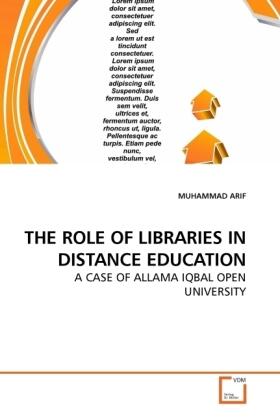 Arif |  THE ROLE OF LIBRARIES IN DISTANCE EDUCATION | Buch |  Sack Fachmedien