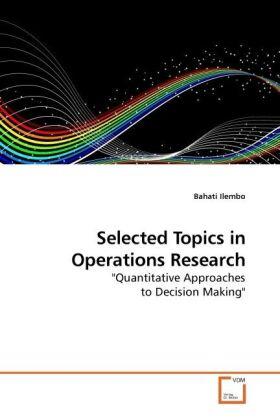 Ilembo |  Selected Topics in Operations Research | Buch |  Sack Fachmedien