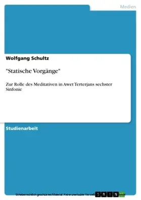 Schultz |  "Statische Vorgänge" | eBook | Sack Fachmedien