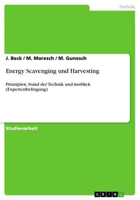 Beck / Maresch / Gunesch |  Energy Scavenging und Harvesting | eBook | Sack Fachmedien