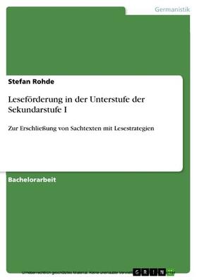 Rohde |  Leseförderung in der Unterstufe der Sekundarstufe I | eBook | Sack Fachmedien