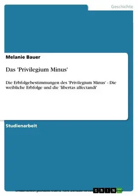 Bauer | Das 'Privilegium Minus' | E-Book | sack.de