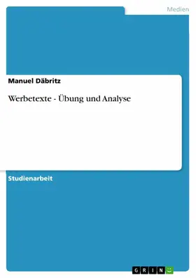 Däbritz |  Werbetexte - Übung und Analyse | eBook | Sack Fachmedien