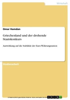 Hamdan |  Griechenland und der drohende Staatskonkurs | eBook | Sack Fachmedien