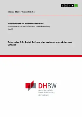 Bächle / Ritscher |  Enterprise 2.0 - Social Software im unternehmensinternen Einsatz | eBook | Sack Fachmedien