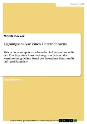 Becker |  Eignungsanalyse eines Unternehmens | eBook | Sack Fachmedien